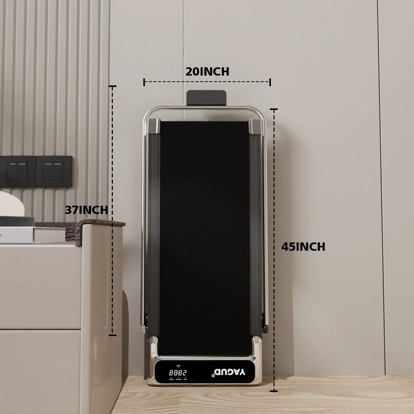 【Upgraded Version】Yagud Upgraded Walking Pad: Slim & Portable with Remote & LED Display.